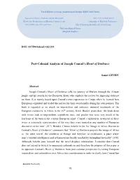 Post-Colonial Analysis of Joseph Conrad's Heart of Darkness