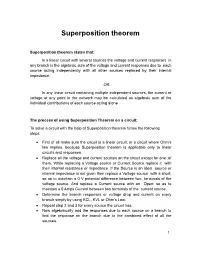 Superposition Theorem