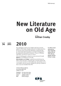 201 2010 the Publications Listed in This Bulletin Have Been Recently to Obtain More Added to CPA’S Library