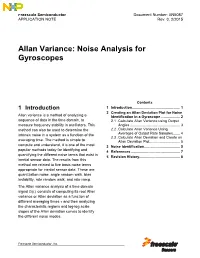 Allan Variance: Noise Analysis for Gyroscopes
