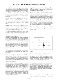 DIY Kit 14 - 240V MAINS STROBOSCOPIC LIGHT
