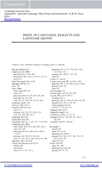 Index of Languages, Dialects and Language Groups