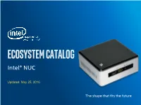Intel® NUC Ecosystem Enabling Specification