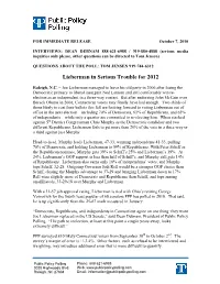 Joe Lieberman Poll