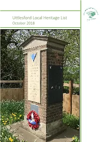 Local Heritage List October 2018