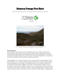 Monsoon Passage Fact Sheet