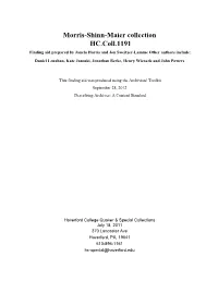Morris-Shinn-Maier Collection HC.Coll.1191