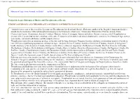 Peripatetic Logic: Eudemus of Rhodes and Theophrastus of Eresus