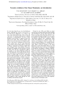 Tectonic Evolution of the Oman Mountains: an Introduction