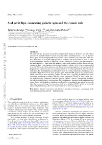 And Yet It Flips: Connecting Galactic Spin and the Cosmic