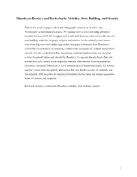 Himalayan Borders and Borderlands: Mobility, State Building, and Identity