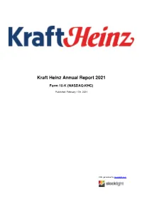 Kraft Heinz Annual Report 2021