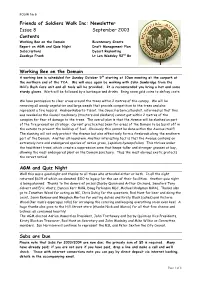 Newsletter Issue 8 September 2003 Contents Working Bee on The