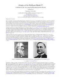 Origins of the Waltham Model 57