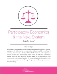 Participatory Economics & the Next System