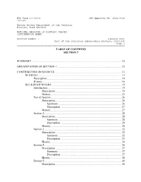 Table of Contents Section 7