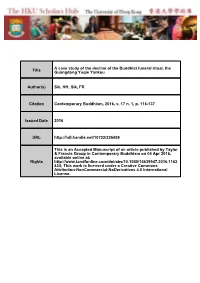 Title a Case Study of the Decline of the Buddhist Funeral Ritual, The