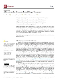 A Roadmap for Genome-Based Phage Taxonomy