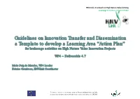 Action Plan” for Brokerage Activities on High Nature Value Innovation Projects