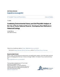 Combining Environmental History and Soil Phytolith Analysis at the City of Rocks National Reserve: Developing New Methods in Historical Ecology