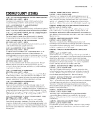 Cosmetology (CSME) 1