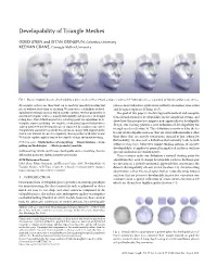 Developability of Triangle Meshes