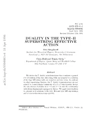 Duality in the Type--II Superstring Effective Action