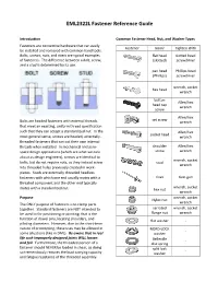 EML2322L Fastener Reference Guide