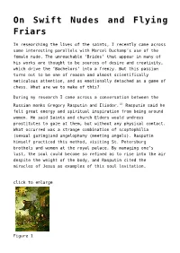 On Swift Nudes and Flying Friars