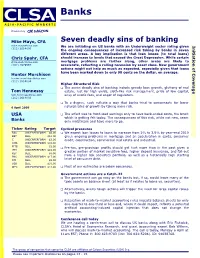 Seven Deadly Sins of Banking