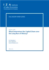 What Determines the Capital Share Over the Long Run of History?