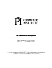 2017/18 Annual Report Supplement