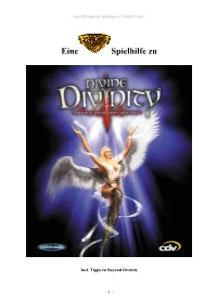 Divine Divinity Guide Als