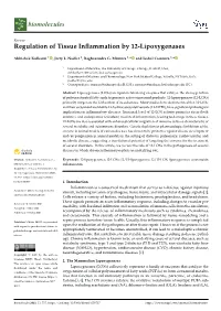 Regulation of Tissue Inflammation by 12-Lipoxygenases