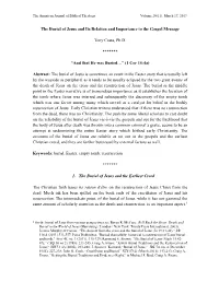 The Burial of Jesus and Its Relation and Importance to the Gospel Message