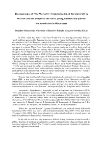 The Emergence of “Two Warsaws”: Transformation of the University In