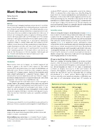 Blunt Thoracic Trauma