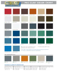 Pac-Clad® Color Chart