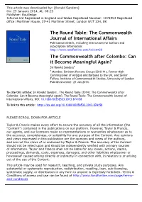 The Commonwealth After Colombo