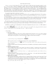Time Series and Forecasting a Time Seres Is a Set of Observations {Y J}
