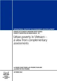 Urban Poverty in Vietnam – a View from Complementary Assessments
