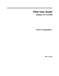 Vsim User Guide Release 10.1.0-R2780