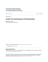 Incivility: the Lived Experiences of Nursing Students