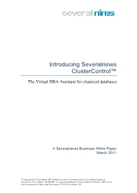Introducing Severalnines Clustercontrol™