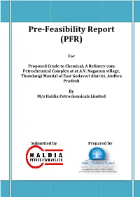 Pre-Feasibility Re Feasibility Report (PFR) Ibility Report