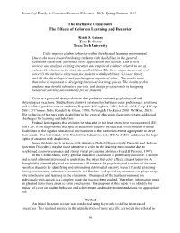 The Inclusive Classroom: the Effects of Color on Learning and Behavior