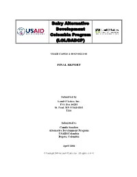 Dairy Alternative Development Colombia Program (LOL/DADCP)