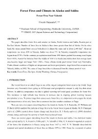 Forest Fires and Climate in Alaska and Sakha Forest Fires Near Yakutsk