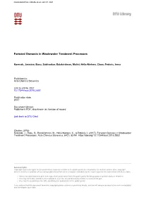Forward Osmosis in Wastewater Treatment Processes