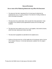 General Disclaimer One Or More of the Following Statements May Affect